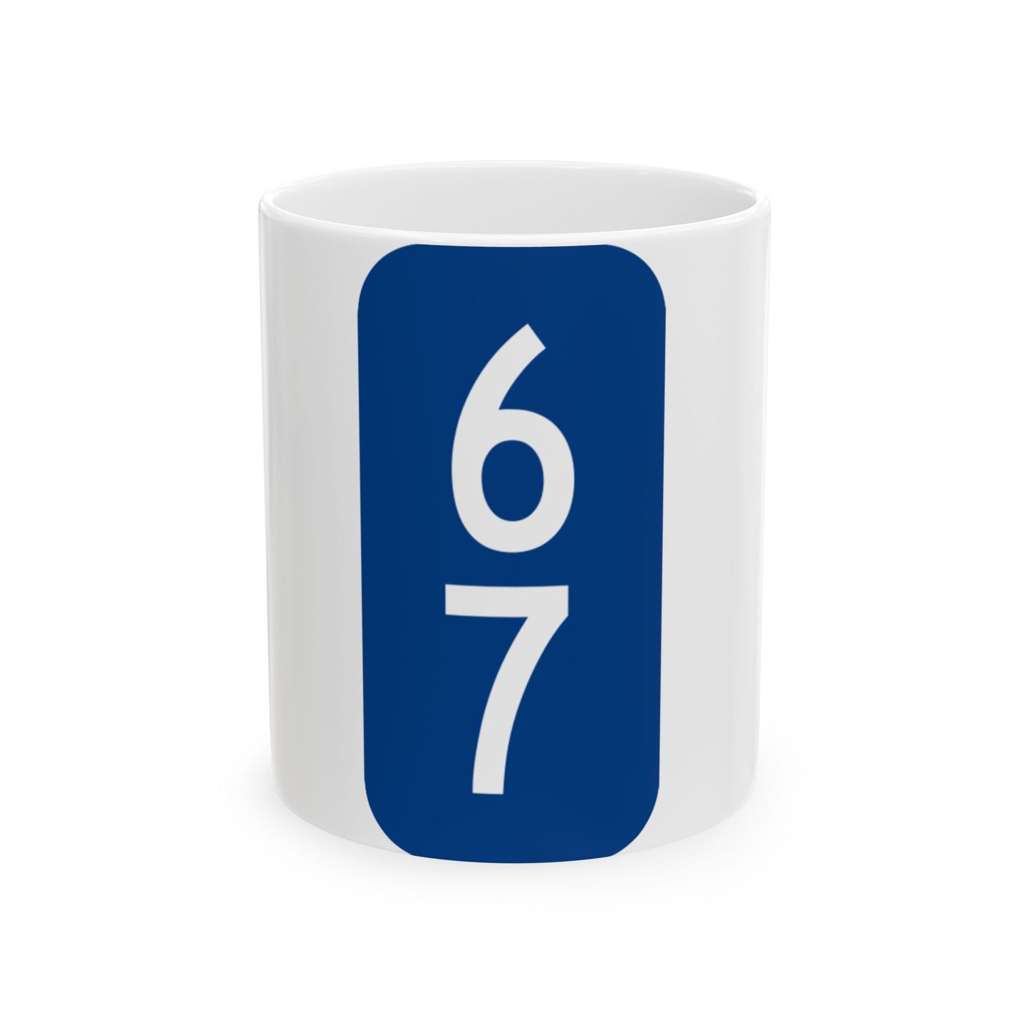 Warren County 67 NY tab (New York) (Road Sign) White Coffee Mug