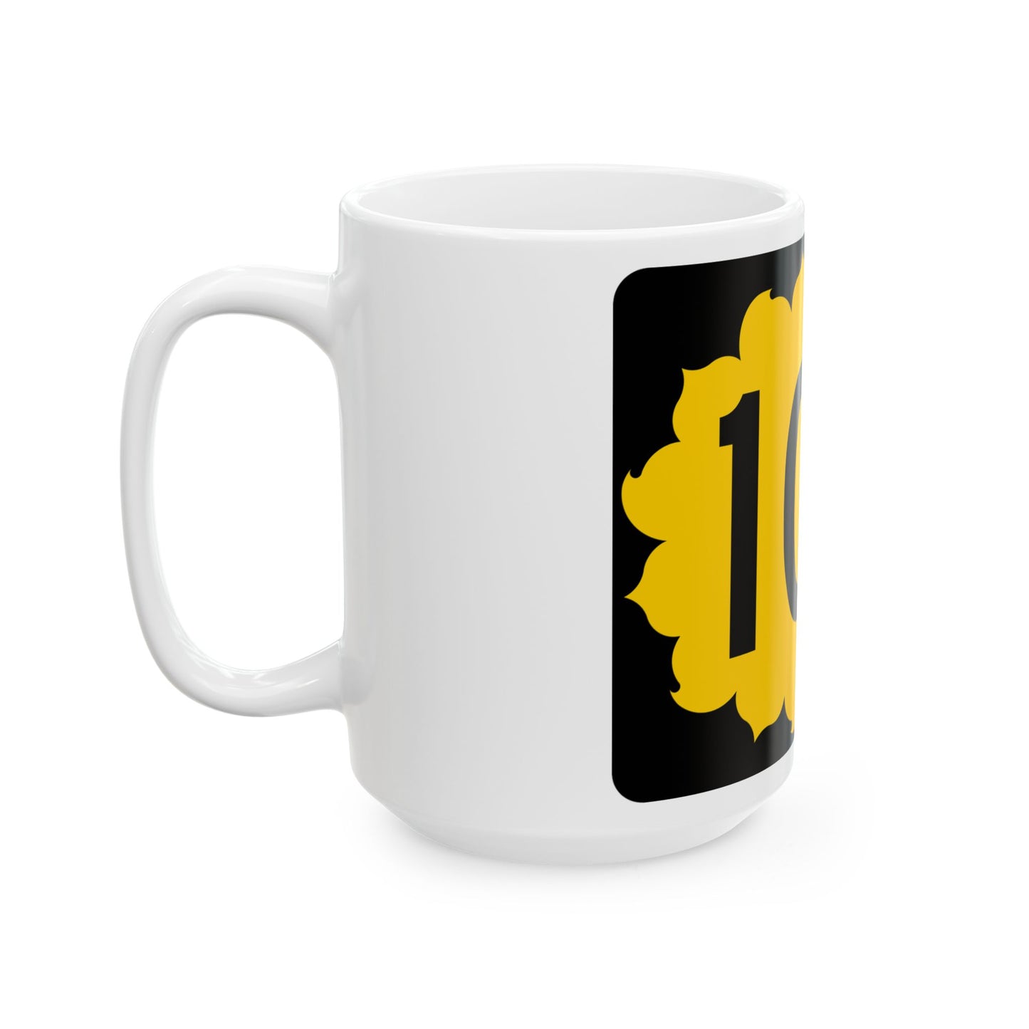 K-108 (Kansas) (Road Sign) White Coffee Mug