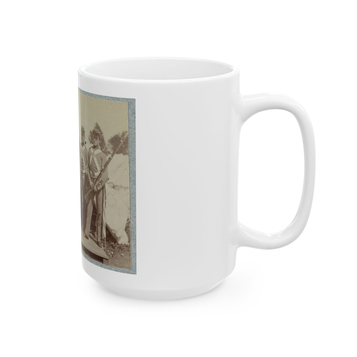 7th New York State Militia, Camp Cameron, D.C., 1861 029 (U.S. Civil War) White Coffee Mug