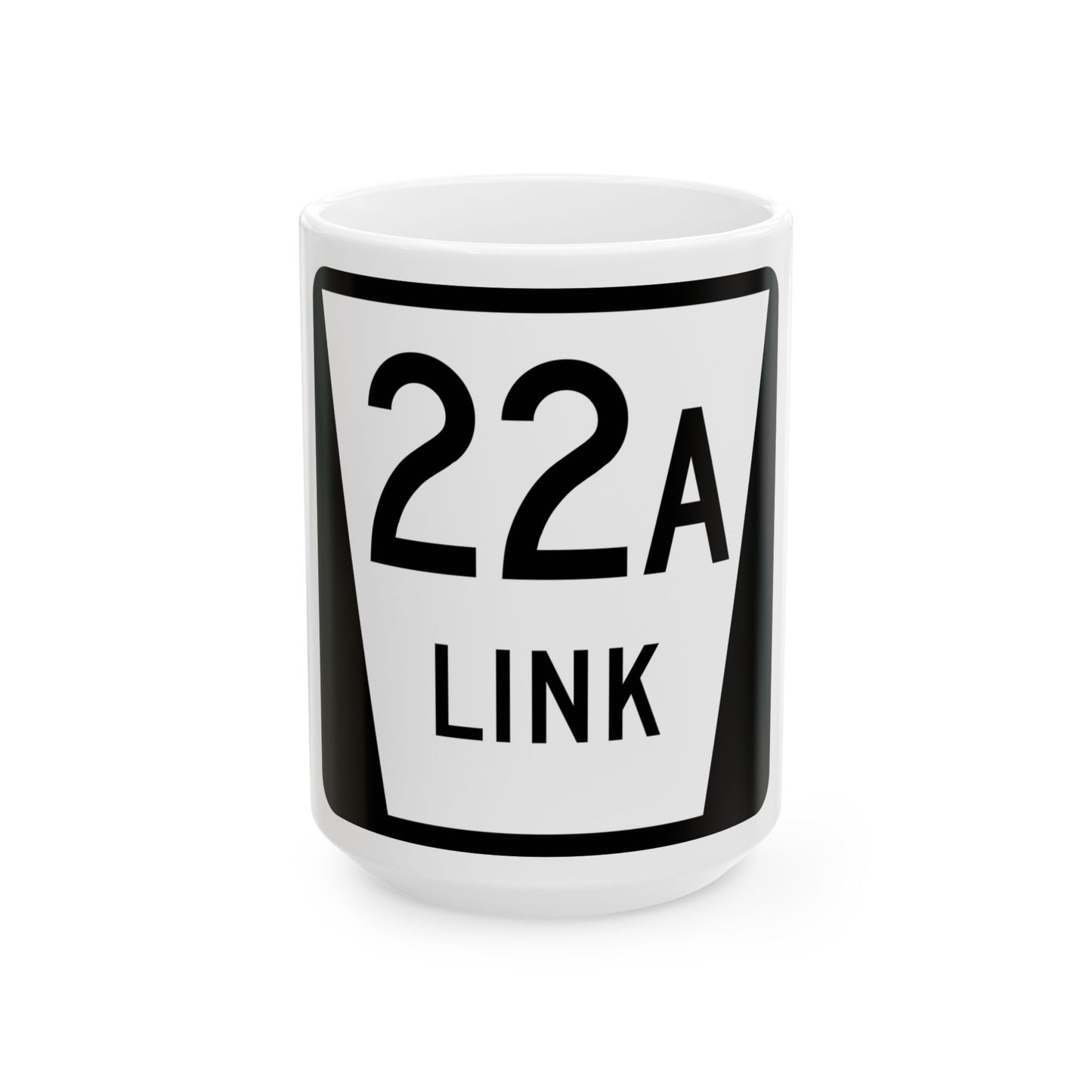 N LINK 22A (Nebraska) (Road Sign) White Coffee Mug