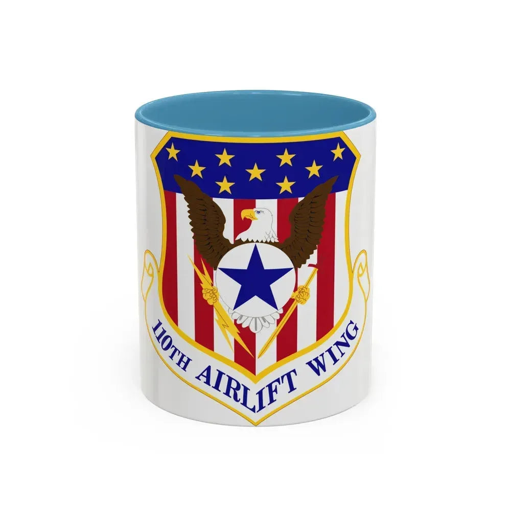 110th Airlift Wing (U.S. Air Force) Accent Coffee Mug 11oz Light Blue - Go Mug Yourself