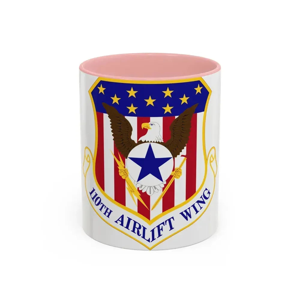 110th Airlift Wing (U.S. Air Force) Accent Coffee Mug 11oz Pink - Go Mug Yourself