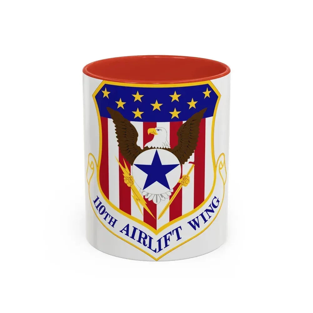 110th Airlift Wing (U.S. Air Force) Accent Coffee Mug 11oz Red - Go Mug Yourself