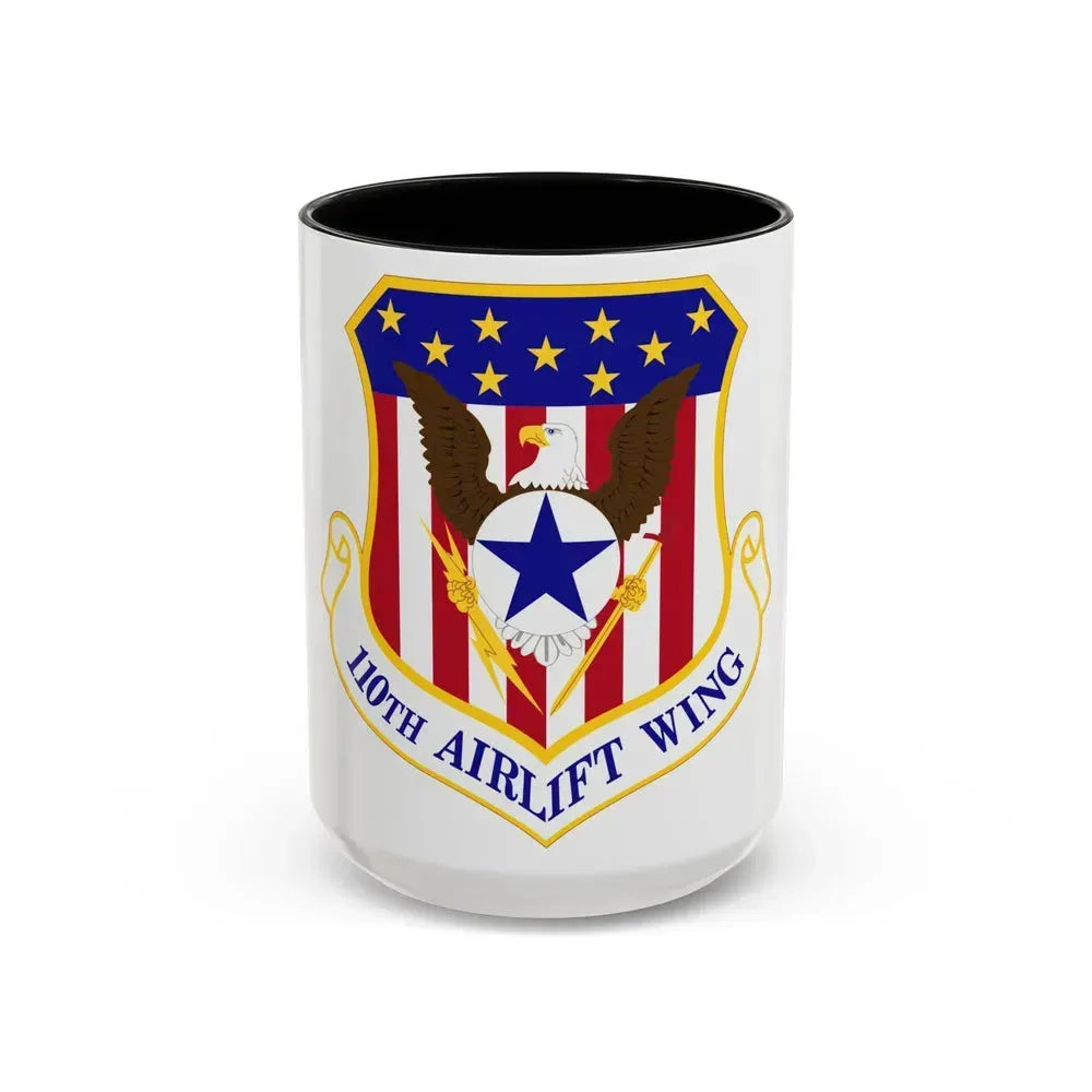 110th Airlift Wing (U.S. Air Force) Accent Coffee Mug 15oz Black - Go Mug Yourself