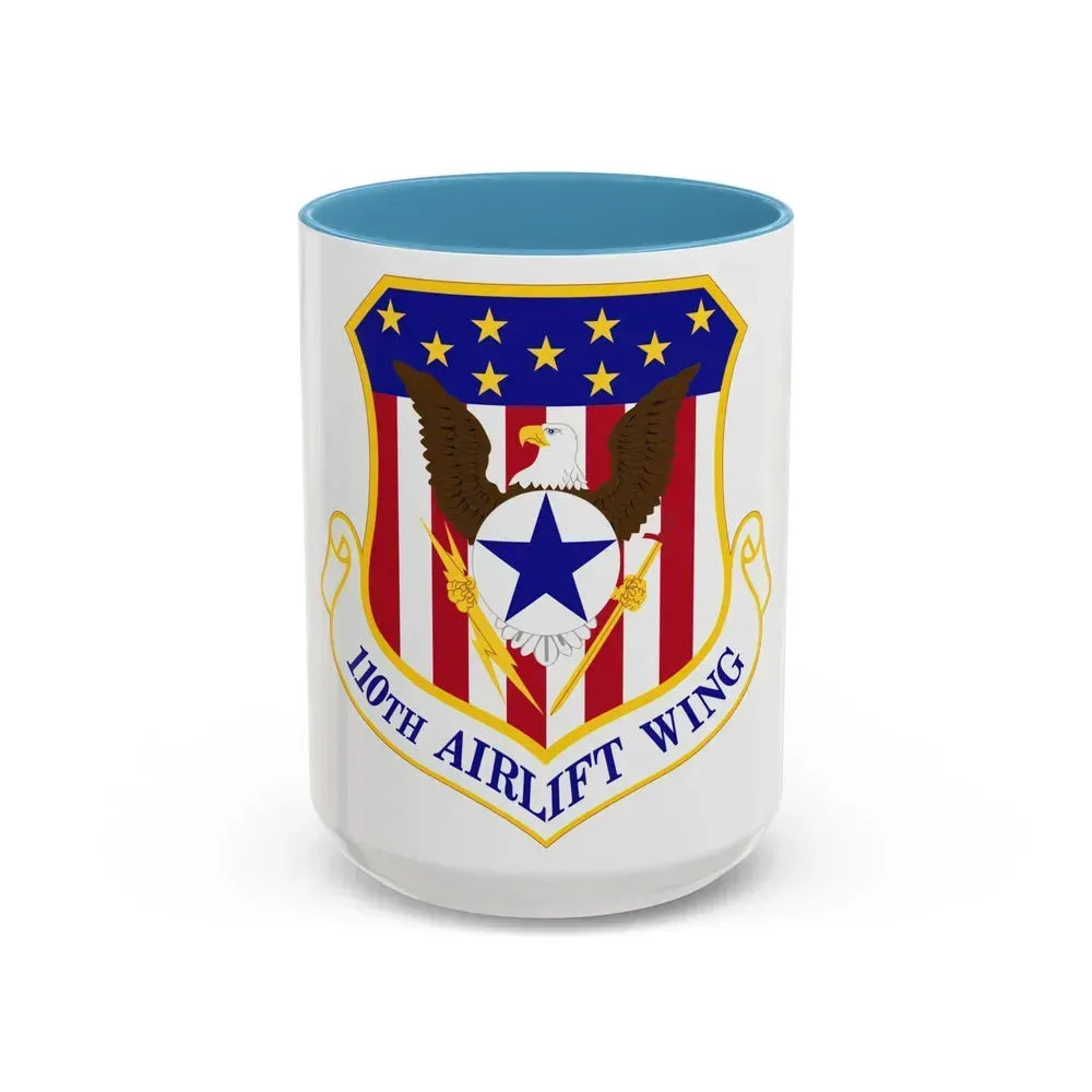 110th Airlift Wing (U.S. Air Force) Accent Coffee Mug 15oz Light Blue - Go Mug Yourself