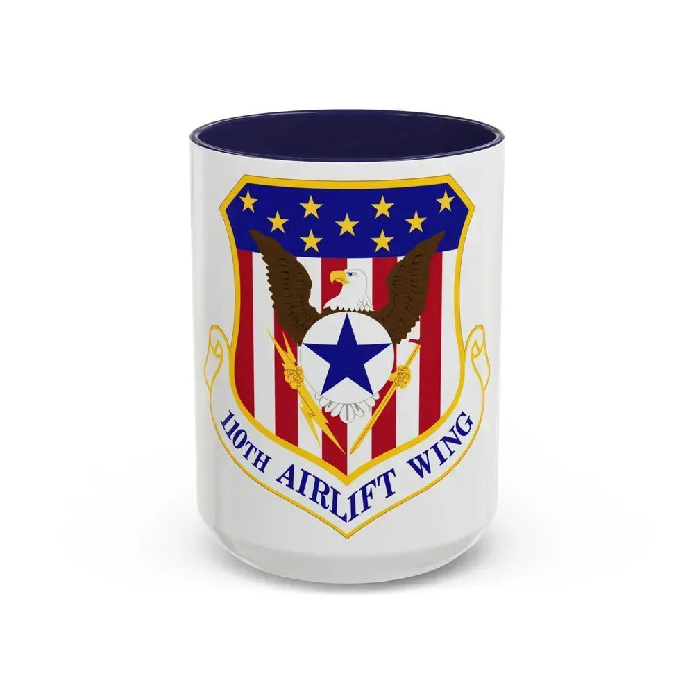 110th Airlift Wing (U.S. Air Force) Accent Coffee Mug 15oz Navy - Go Mug Yourself