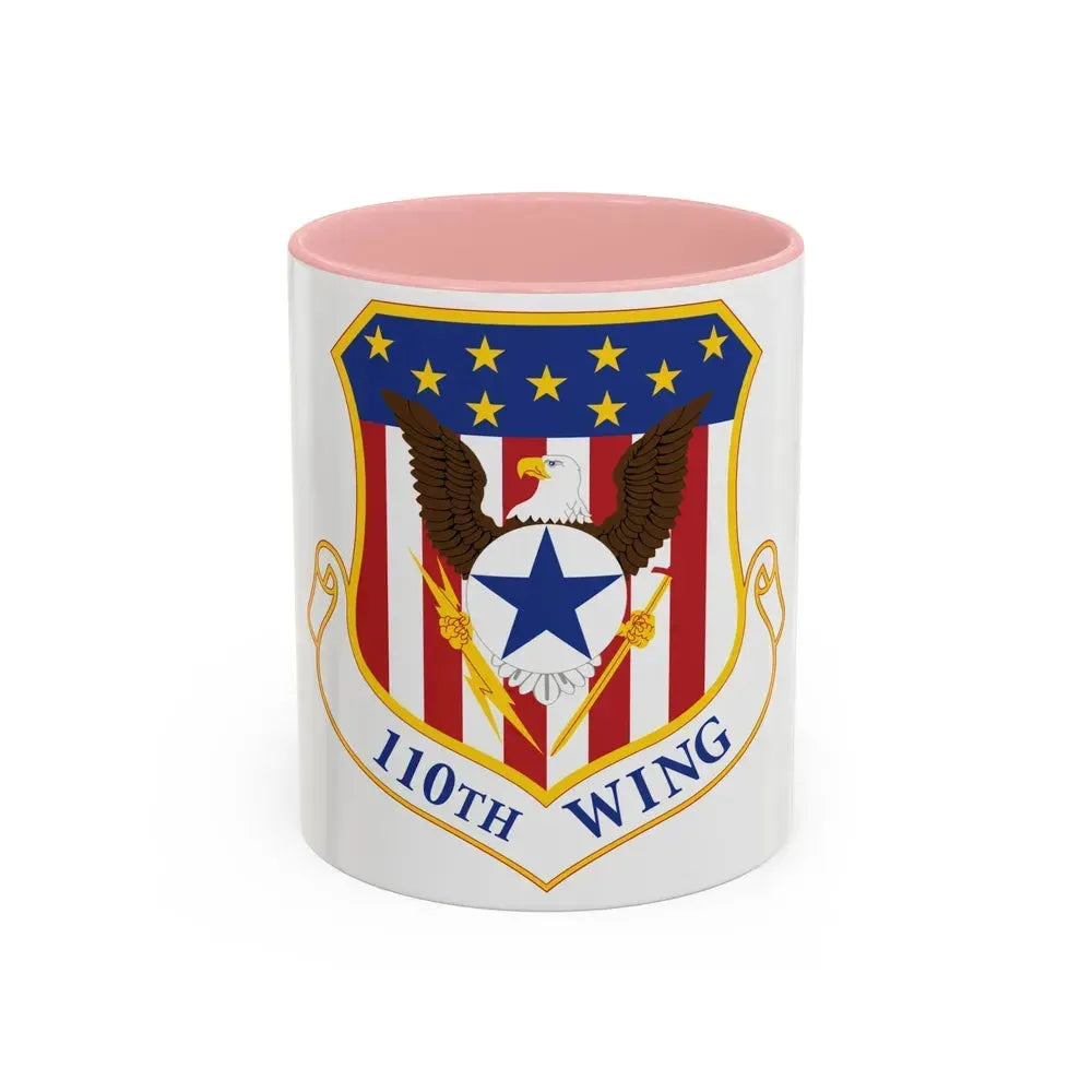 110th Wing emblem (U.S. Air Force) Accent Coffee Mug 11oz Pink - Go Mug Yourself