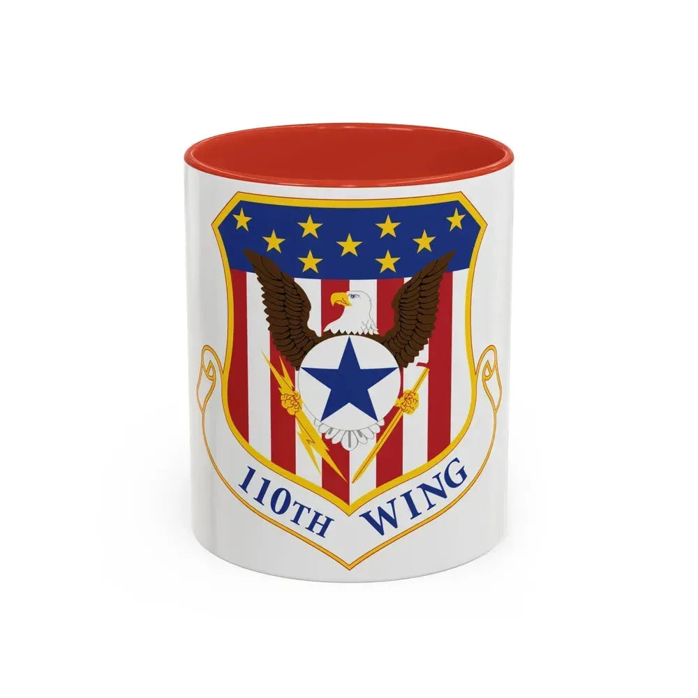 110th Wing emblem (U.S. Air Force) Accent Coffee Mug 11oz Red - Go Mug Yourself