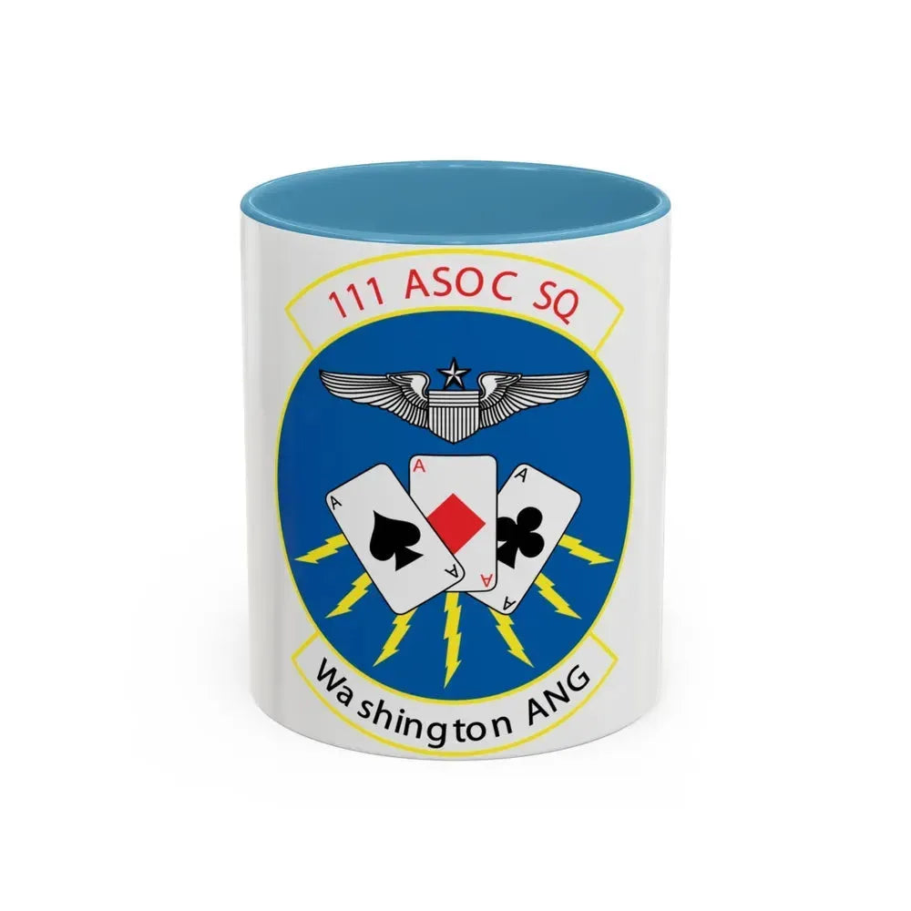 111 ASOC Sq Washington ANG (U.S. Air Force) Accent Coffee Mug 11oz Light Blue - Go Mug Yourself
