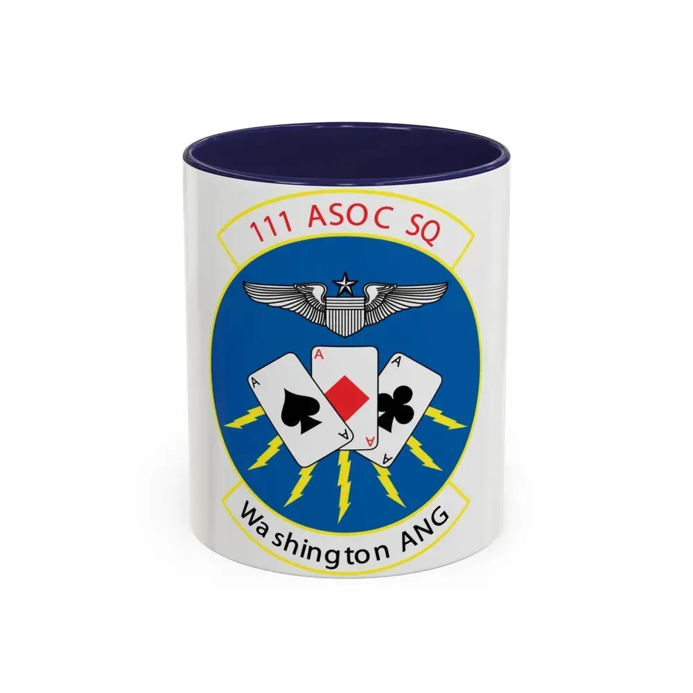 111 ASOC Sq Washington ANG (U.S. Air Force) Accent Coffee Mug 11oz Navy - Go Mug Yourself