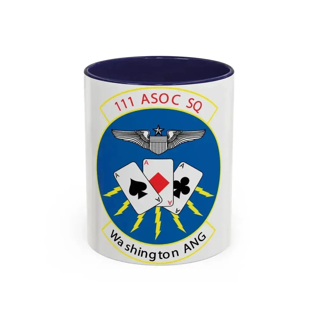 111 ASOC Sq Washington ANG (U.S. Air Force) Accent Coffee Mug 11oz Navy - Go Mug Yourself