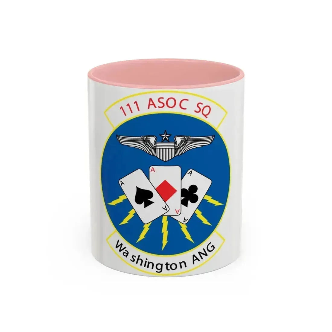 111 ASOC Sq Washington ANG (U.S. Air Force) Accent Coffee Mug 11oz Pink - Go Mug Yourself