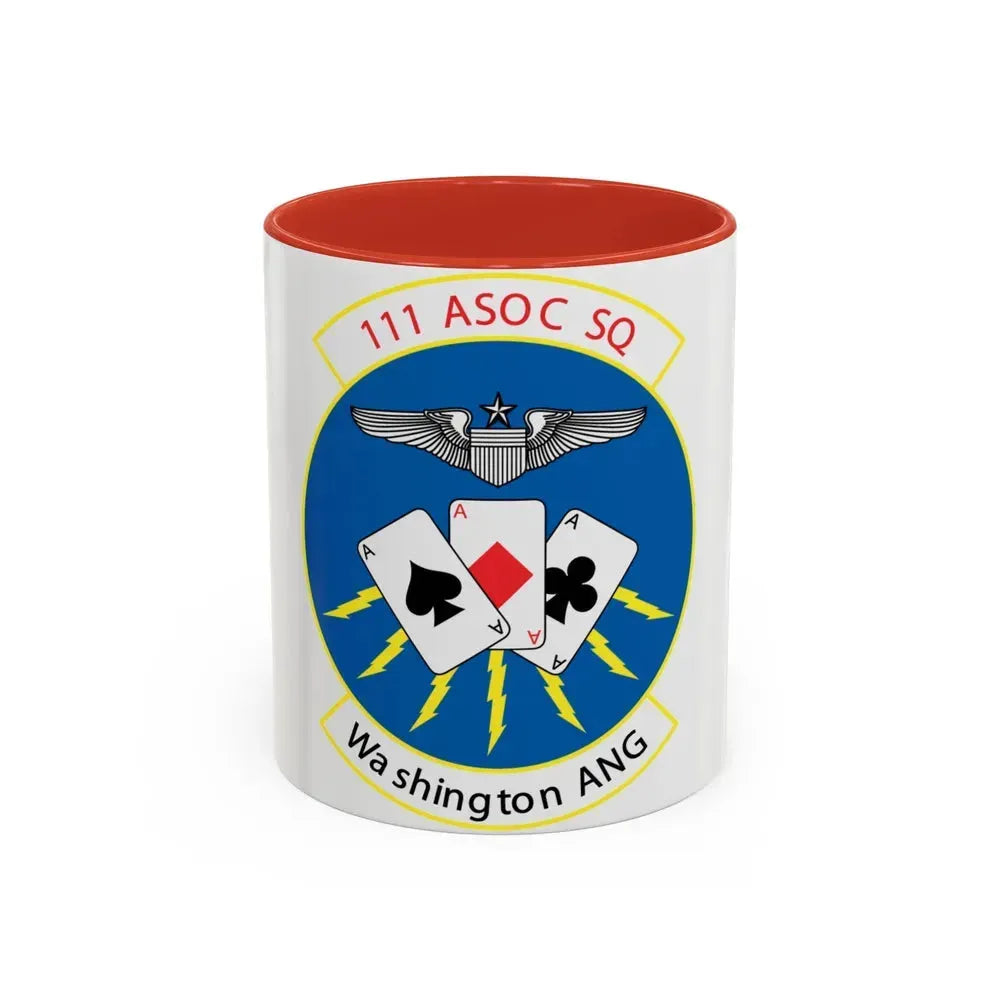 111 ASOC Sq Washington ANG (U.S. Air Force) Accent Coffee Mug 11oz Red - Go Mug Yourself