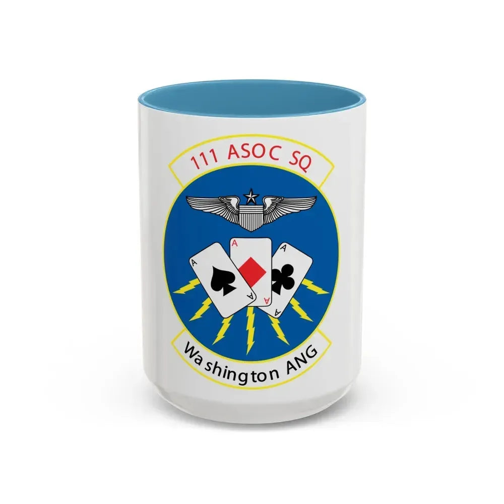111 ASOC Sq Washington ANG (U.S. Air Force) Accent Coffee Mug 15oz Light Blue - Go Mug Yourself