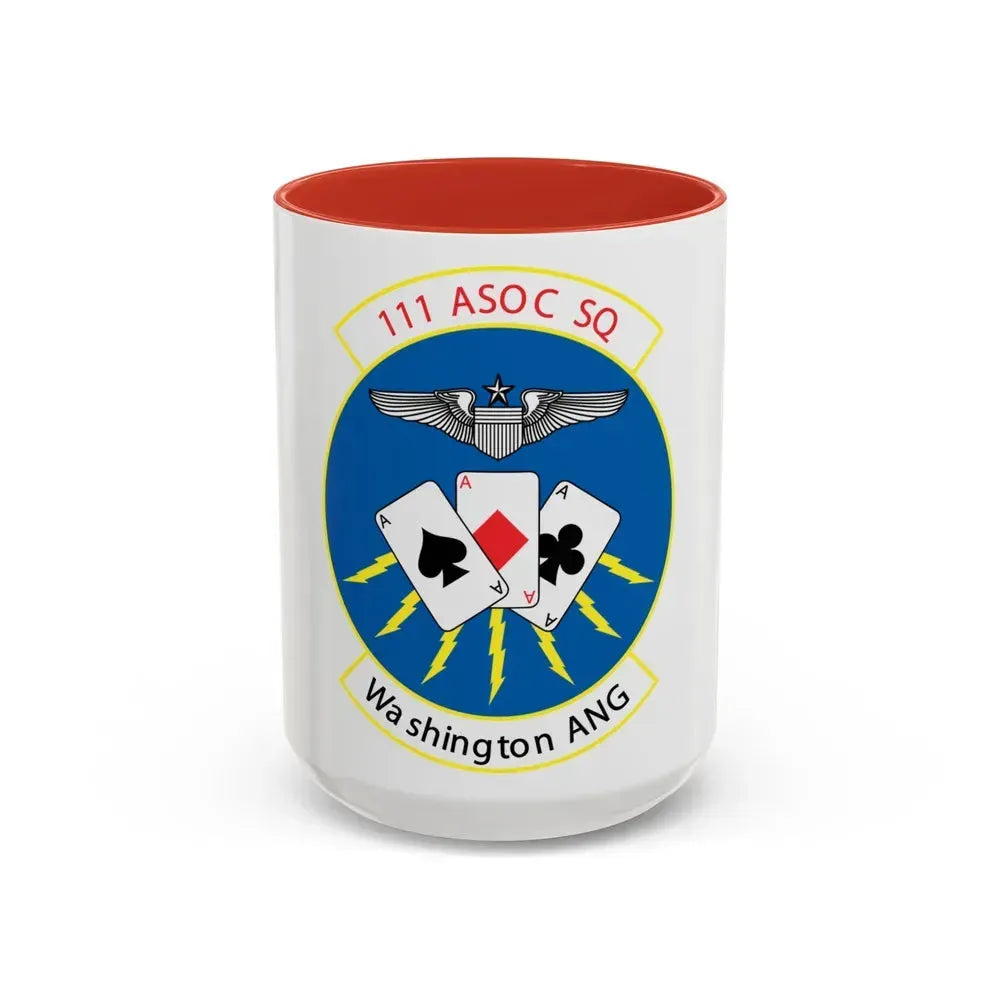 111 ASOC Sq Washington ANG (U.S. Air Force) Accent Coffee Mug 15oz Red - Go Mug Yourself