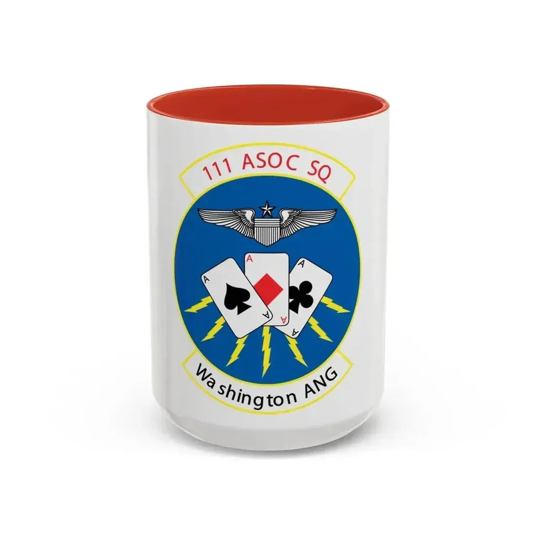 111 ASOC Sq Washington ANG (U.S. Air Force) Accent Coffee Mug 15oz Red - Go Mug Yourself