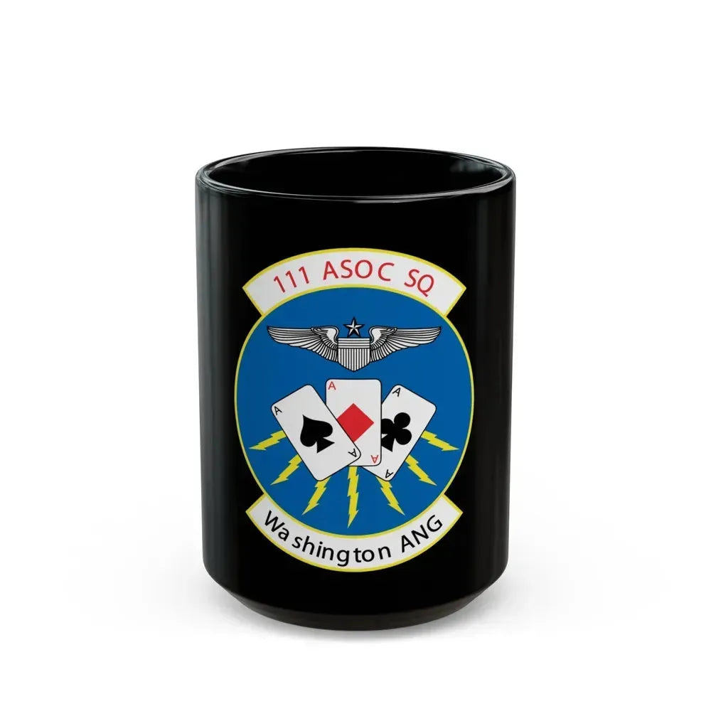 111 ASOC Sq Washington ANG (U.S. Air Force) Black Coffee Mug 15oz - Go Mug Yourself