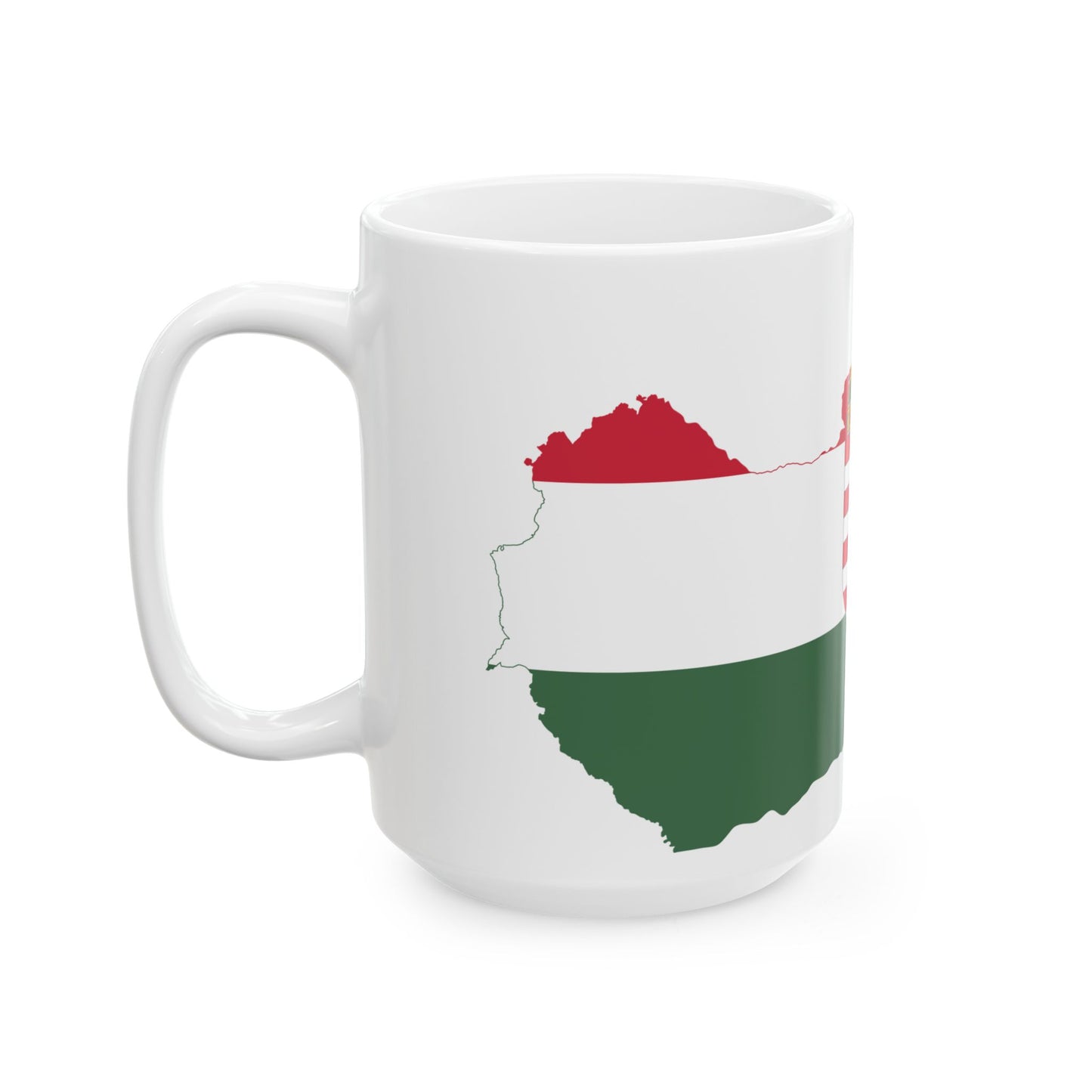 Flag-map of Hungary 1920-1921 (Hungary) White Coffee Mug