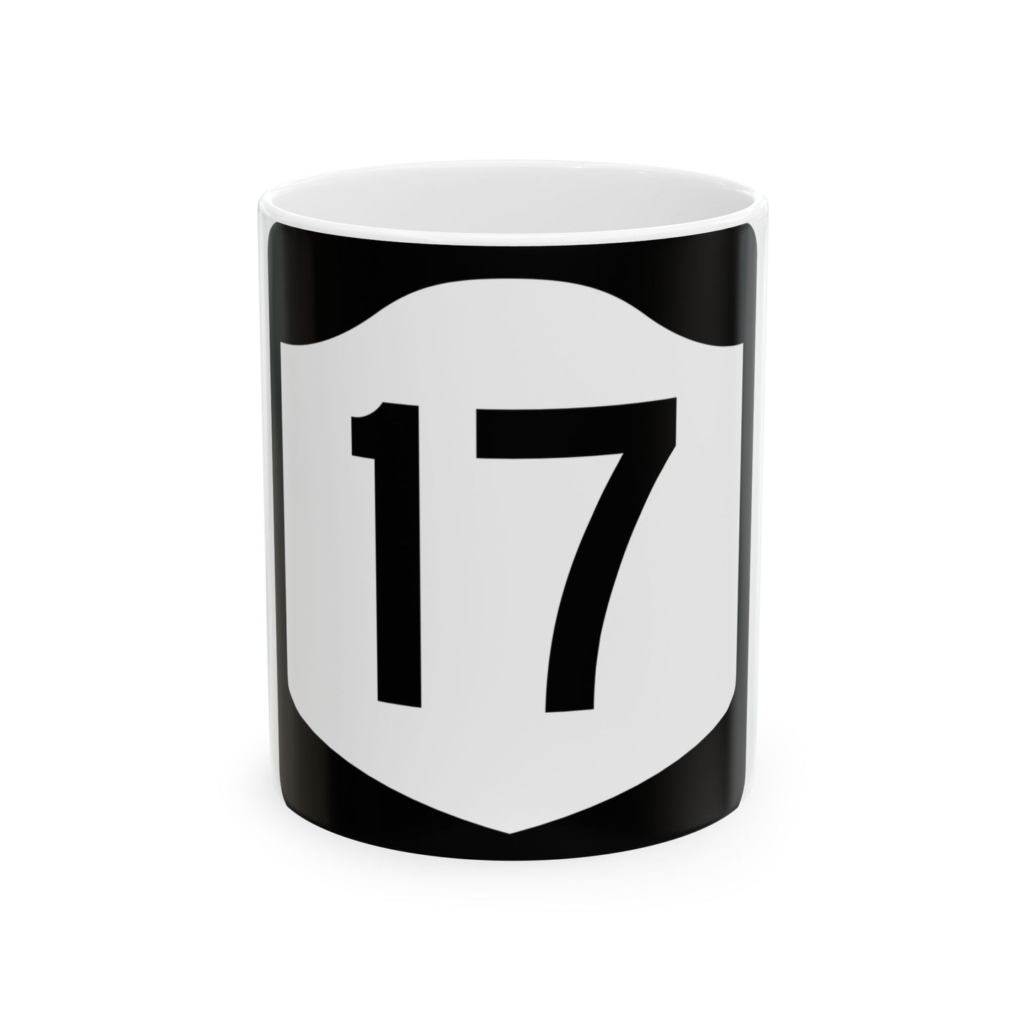 NY-17 (New York) (Road Sign) White Coffee Mug