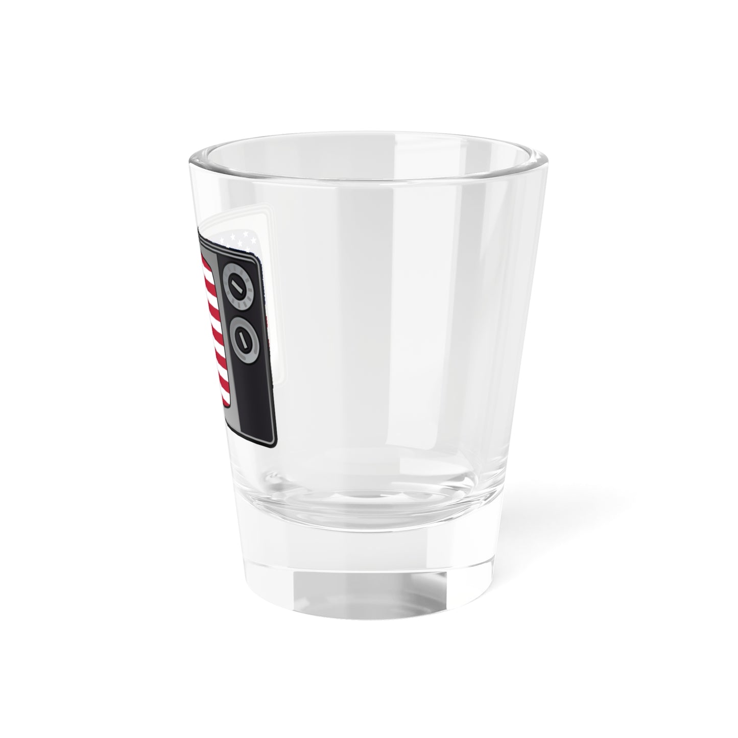 U.S. flag on television (United States) Shot Glass 1.5oz