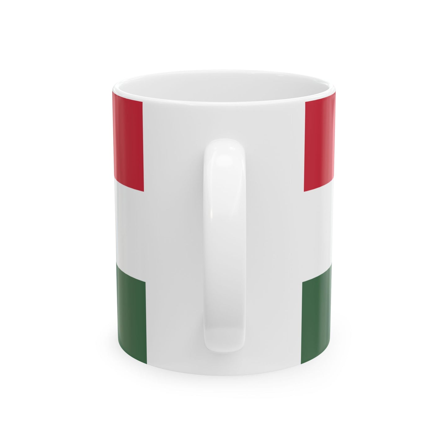 Flag of Hungary with great coat of arms 1849 (Hungary) White Coffee Mug