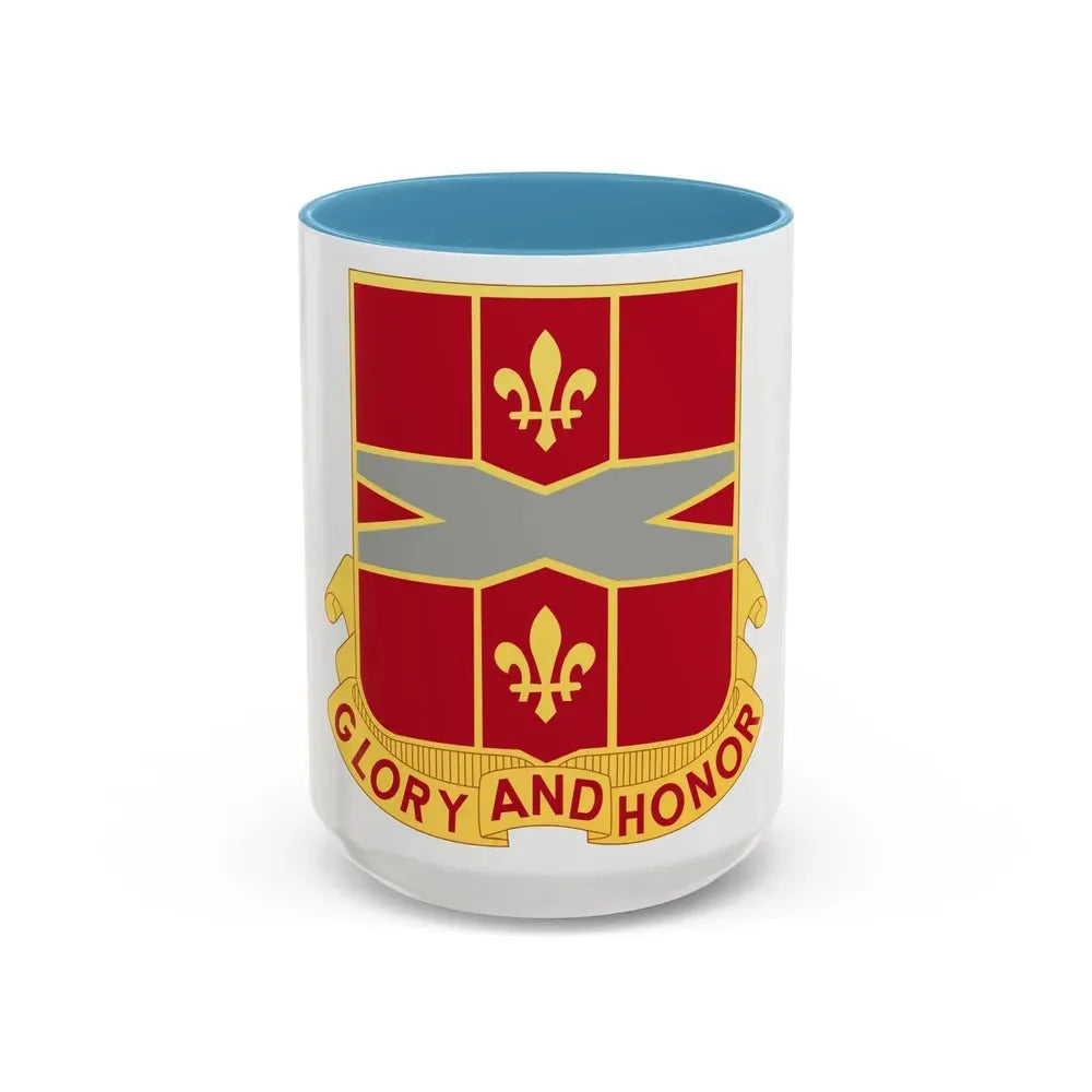 111th Air Defense Artillery Regiment (U.S. Army) Accent Coffee Mug 15oz Light Blue - Go Mug Yourself