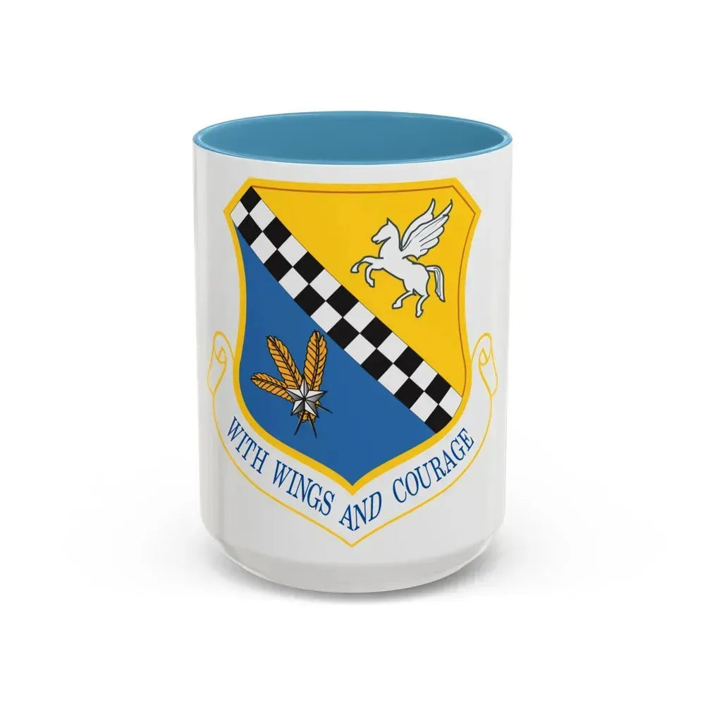 111th Attack Wing (U.S. Air Force) Accent Coffee Mug 15oz Light Blue - Go Mug Yourself