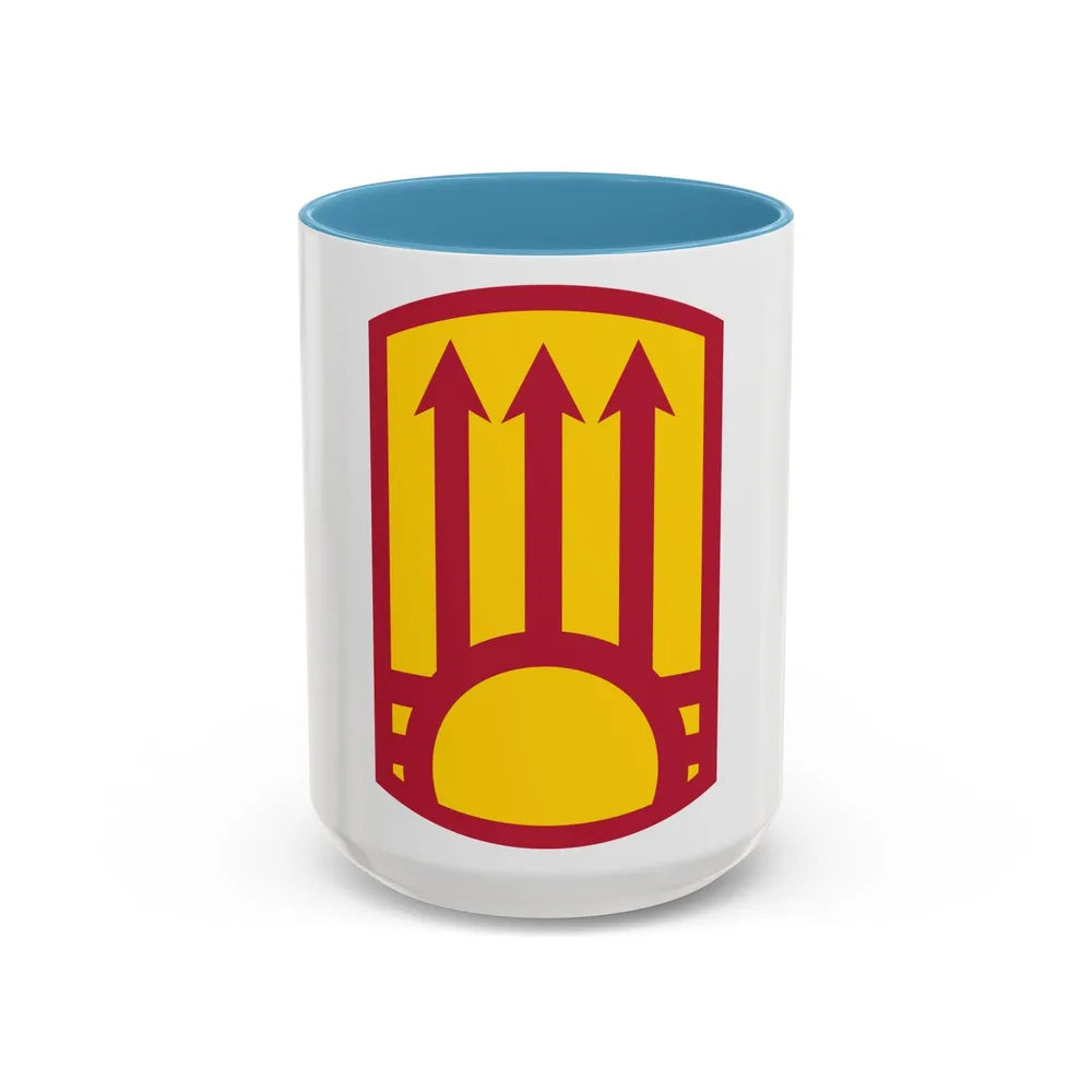 111th Sustainment Brigade (U.S. Army) Accent Coffee Mug-15oz-Light Blue-Go Mug Yourself