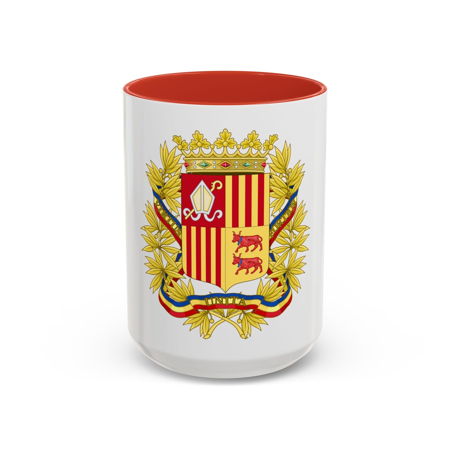 Coat of Arms of the high authorities of Andorra - Accent Coffee Mug
