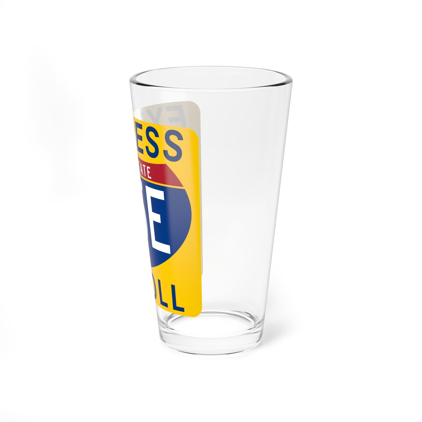 35E Express Lane free (Texas) (Road Sign) Pint Glss 16oz