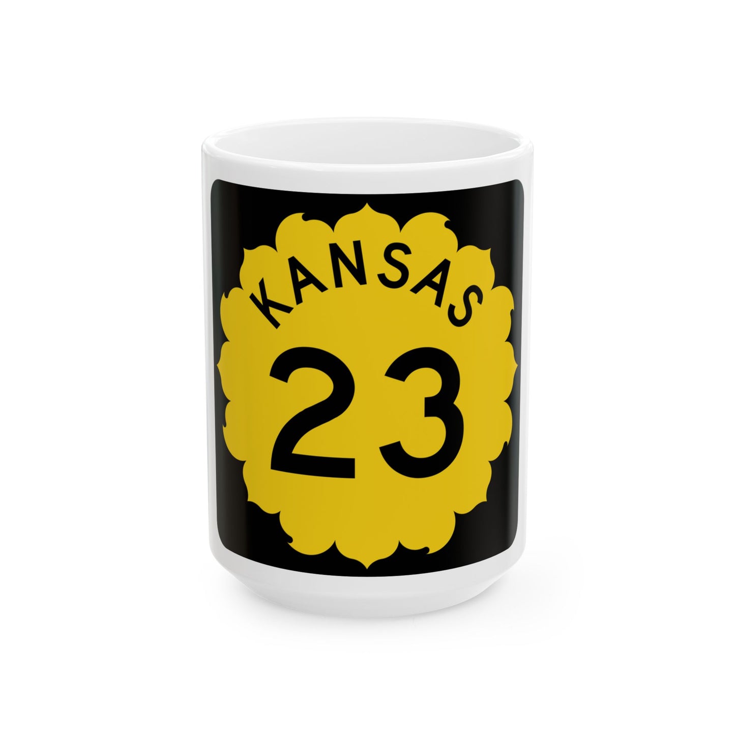 K-23 1962 (Kansas) (Road Sign) White Coffee Mug