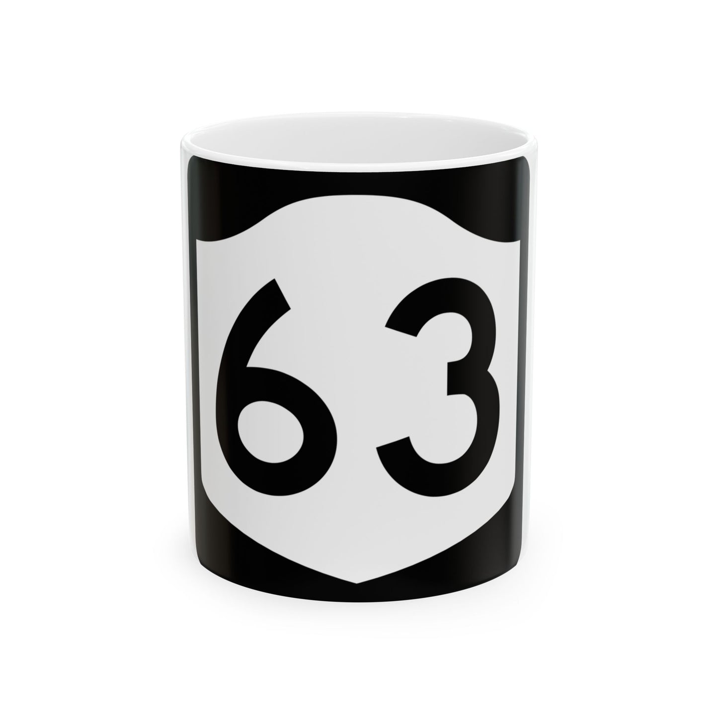 NY-63 (New York) (Road Sign) White Coffee Mug