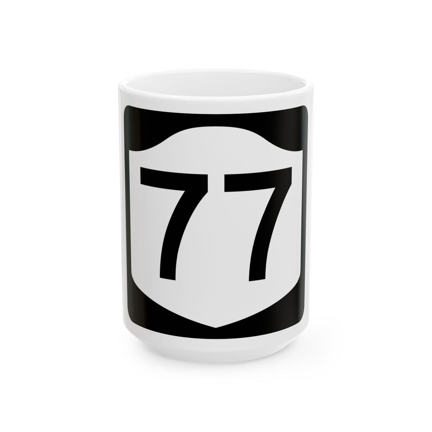 NY-77 (New York) (Road Sign) White Coffee Mug