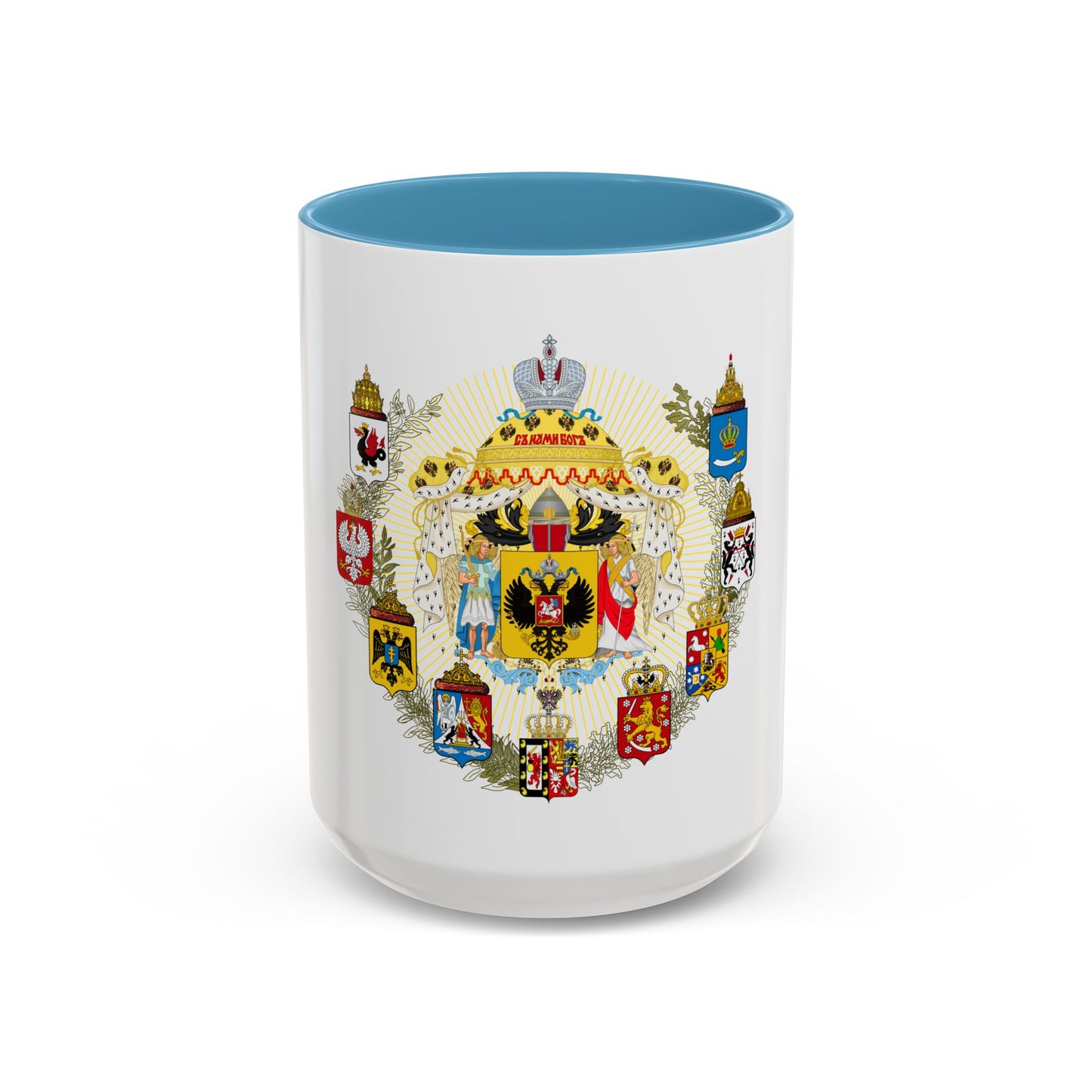 Middle Coat of Arms of the Russian Empire - Accent Coffee Mug