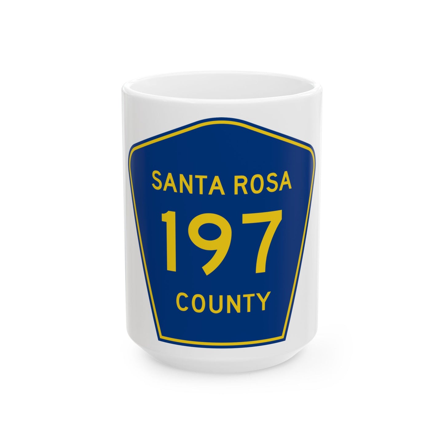 Santa Rosa County 197 (Florida) (Road Sign) White Coffee Mug