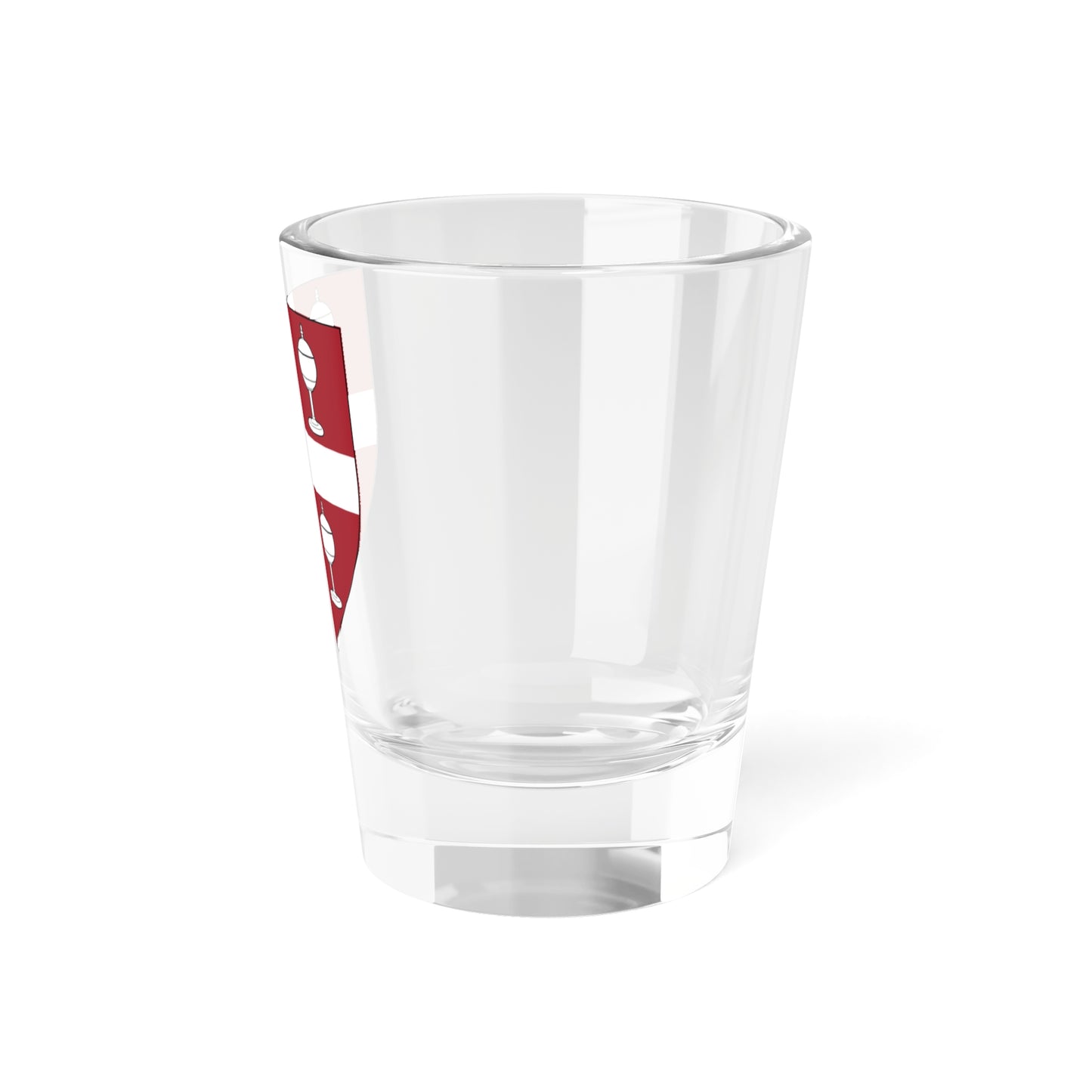 Gules a cross argent between four cups argent (United Kingdom) (Coat of Arms) Shot Glass 1.5oz