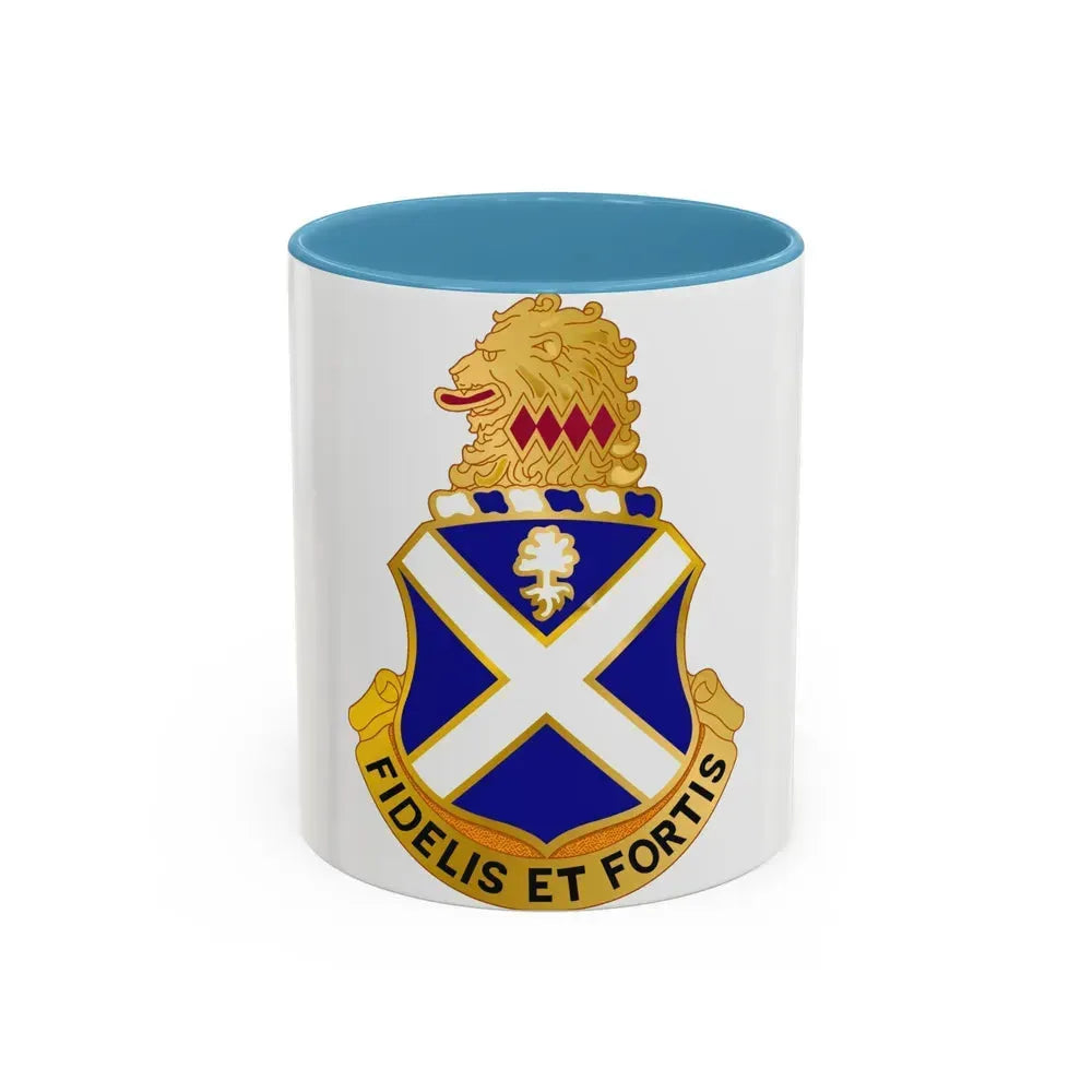 113th Infantry Regiment (U.S. Army) Accent Coffee Mug 11oz Light Blue - Go Mug Yourself