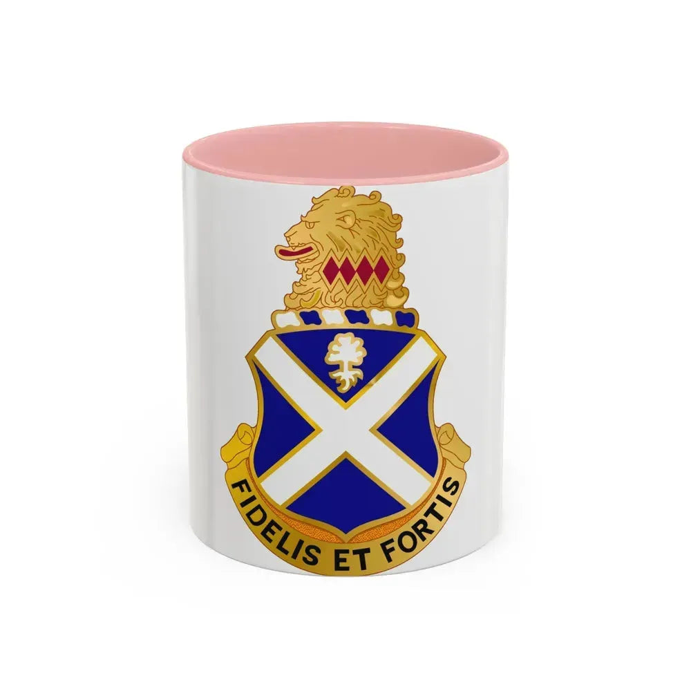 113th Infantry Regiment (U.S. Army) Accent Coffee Mug 11oz Pink - Go Mug Yourself