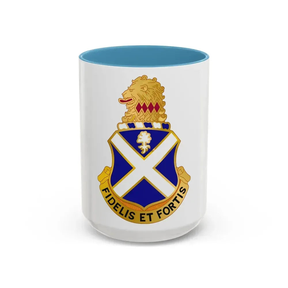 113th Infantry Regiment (U.S. Army) Accent Coffee Mug 15oz Light Blue - Go Mug Yourself