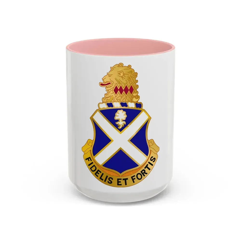 113th Infantry Regiment (U.S. Army) Accent Coffee Mug 15oz Pink - Go Mug Yourself