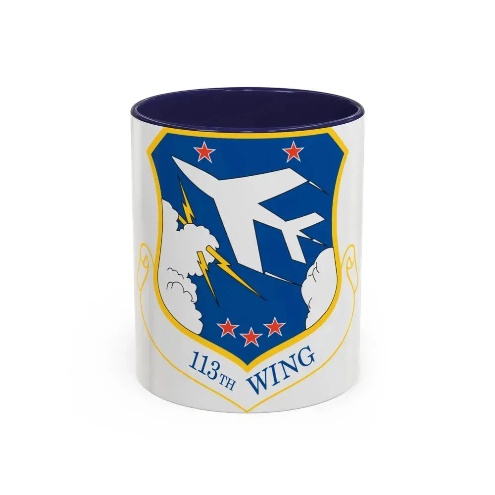 113th Wing (U.S. Air Force) Accent Coffee Mug 11oz Navy - Go Mug Yourself