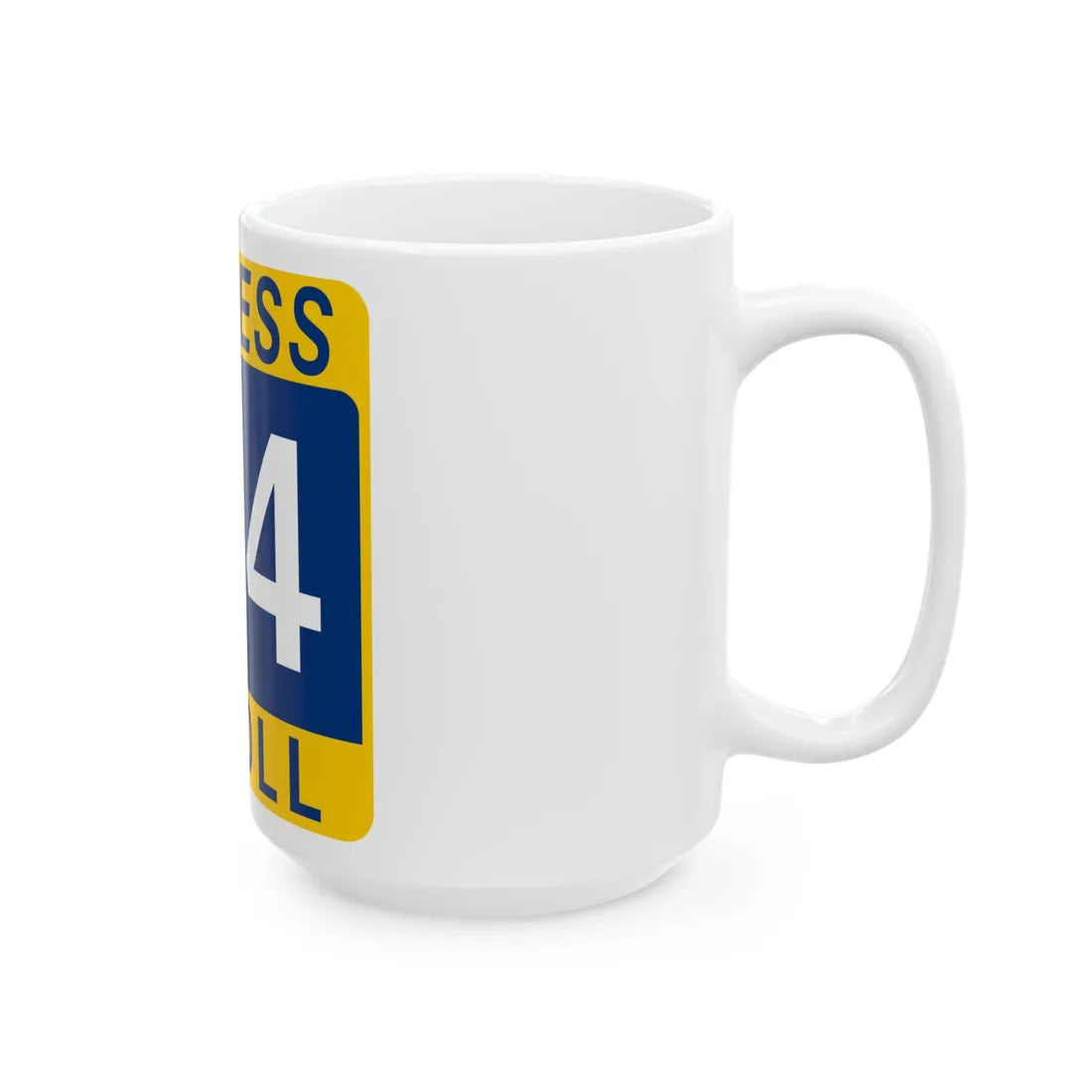 114 Express Lane free (Texas) (Road Sign) White Coffee Mug - Go Mug Yourself