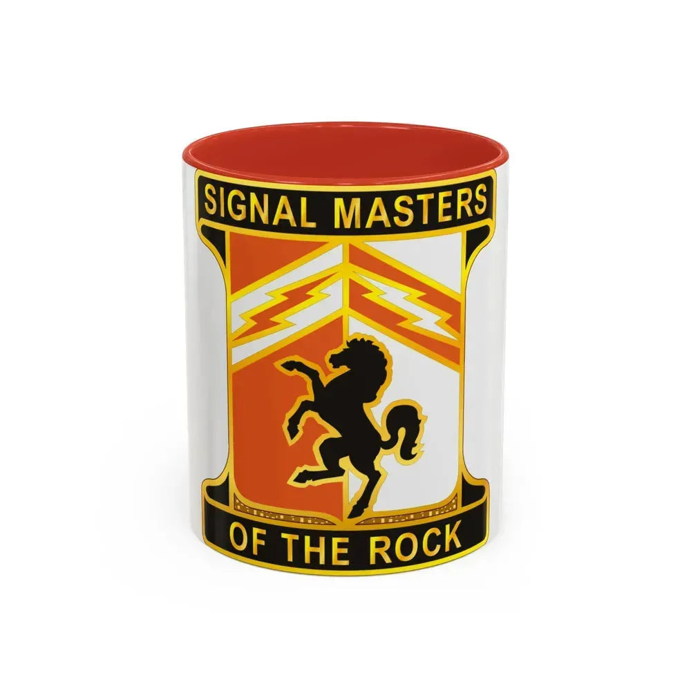 114 Signal Battalion (U.S. Army) Accent Coffee Mug 11oz Red - Go Mug Yourself