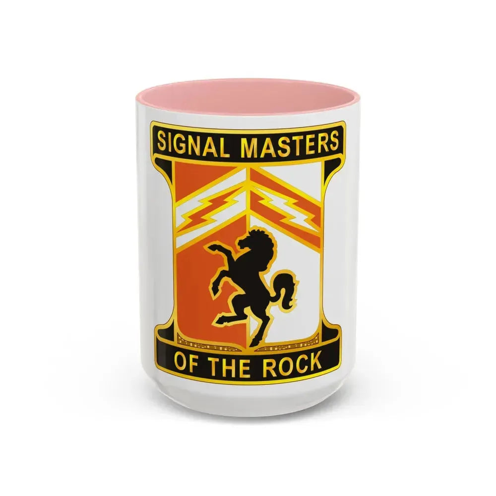 114 Signal Battalion (U.S. Army) Accent Coffee Mug 15oz Pink - Go Mug Yourself