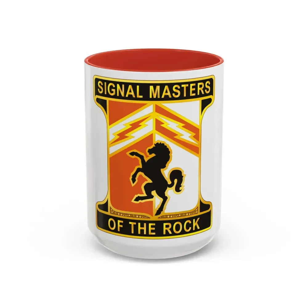 114 Signal Battalion (U.S. Army) Accent Coffee Mug 15oz Red - Go Mug Yourself