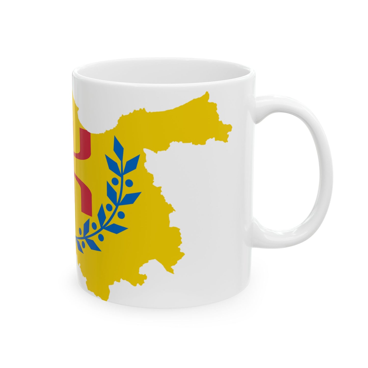 Flag map of MAK (Algeria) White Coffee Mug