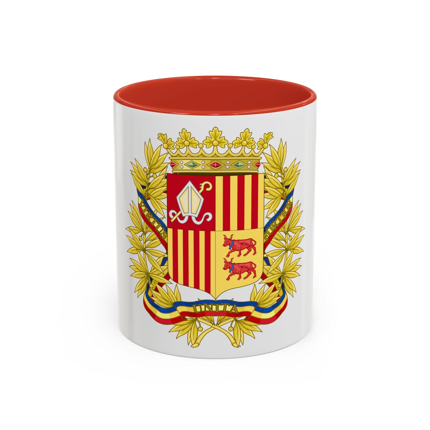 Coat of Arms of the high authorities of Andorra - Accent Coffee Mug