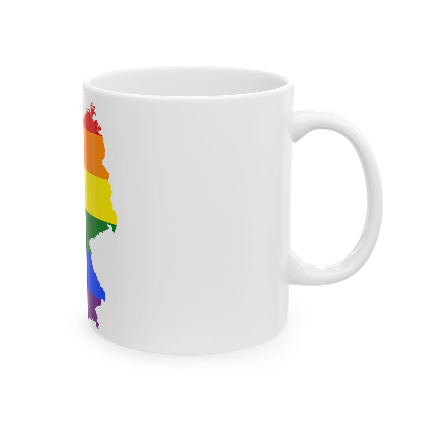 LGBT flag map of Germany (Germany) White Coffee Mug