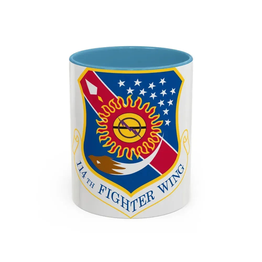 114th Fighter Wing (U.S. Air Force) Accent Coffee Mug 11oz Light Blue - Go Mug Yourself