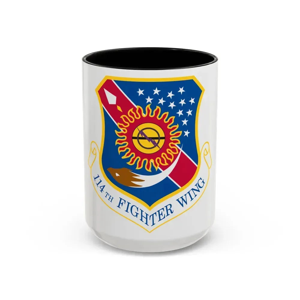 114th Fighter Wing (U.S. Air Force) Accent Coffee Mug 15oz Black - Go Mug Yourself